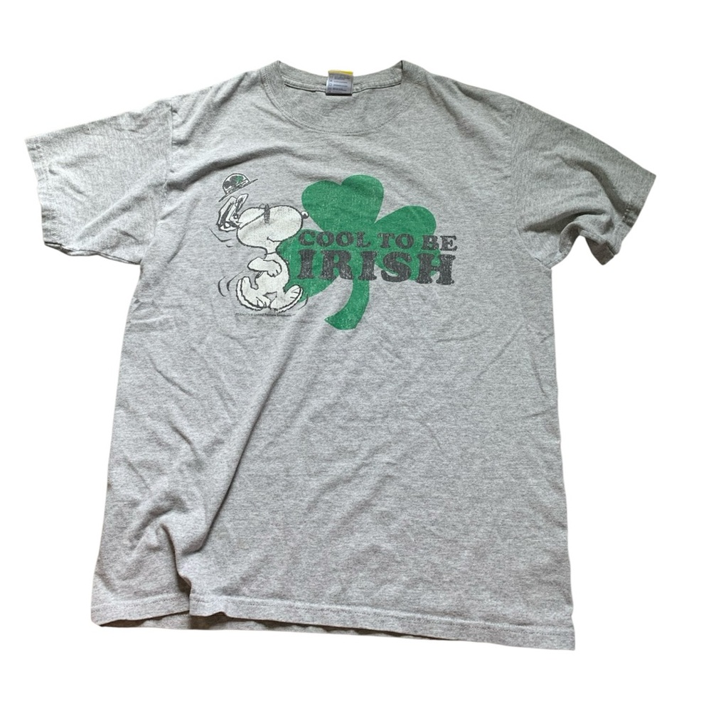 Peanuts Cool To Be Irish Gray Shirt M